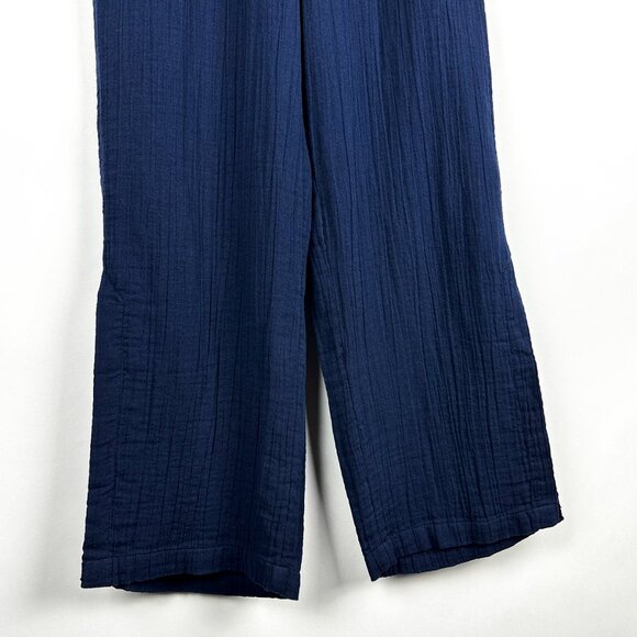 Soft Surroundings Gauze Pull-On Wide Leg Navy Blue Pants Size PXS Petite - Picture 5 of 13